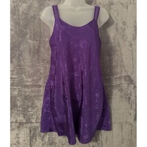 Angelique Womens Floral Lace Slip Mini Dress Deep Purple Size S Fairycore Grunge